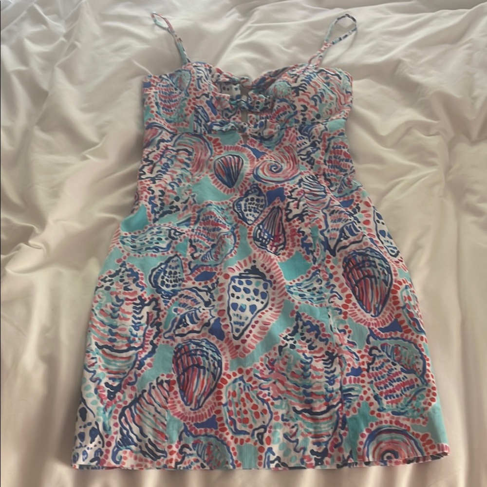 Lily Pulitzer Beach print mini dress 00